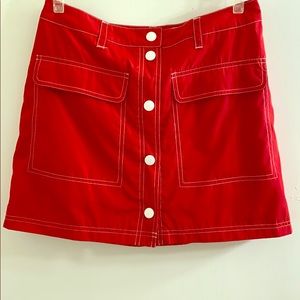 Fire Red Mini Skirt!